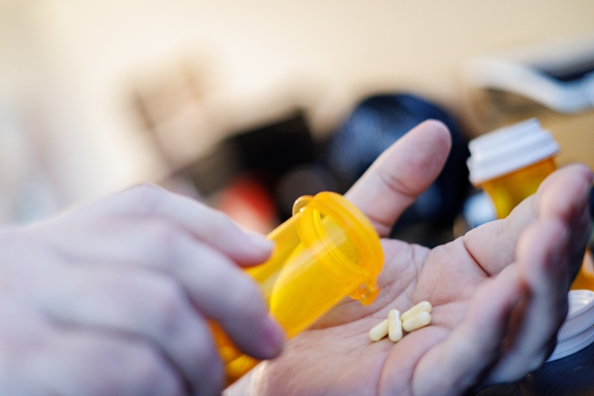 An ADHD patient taking medication to manage the condition